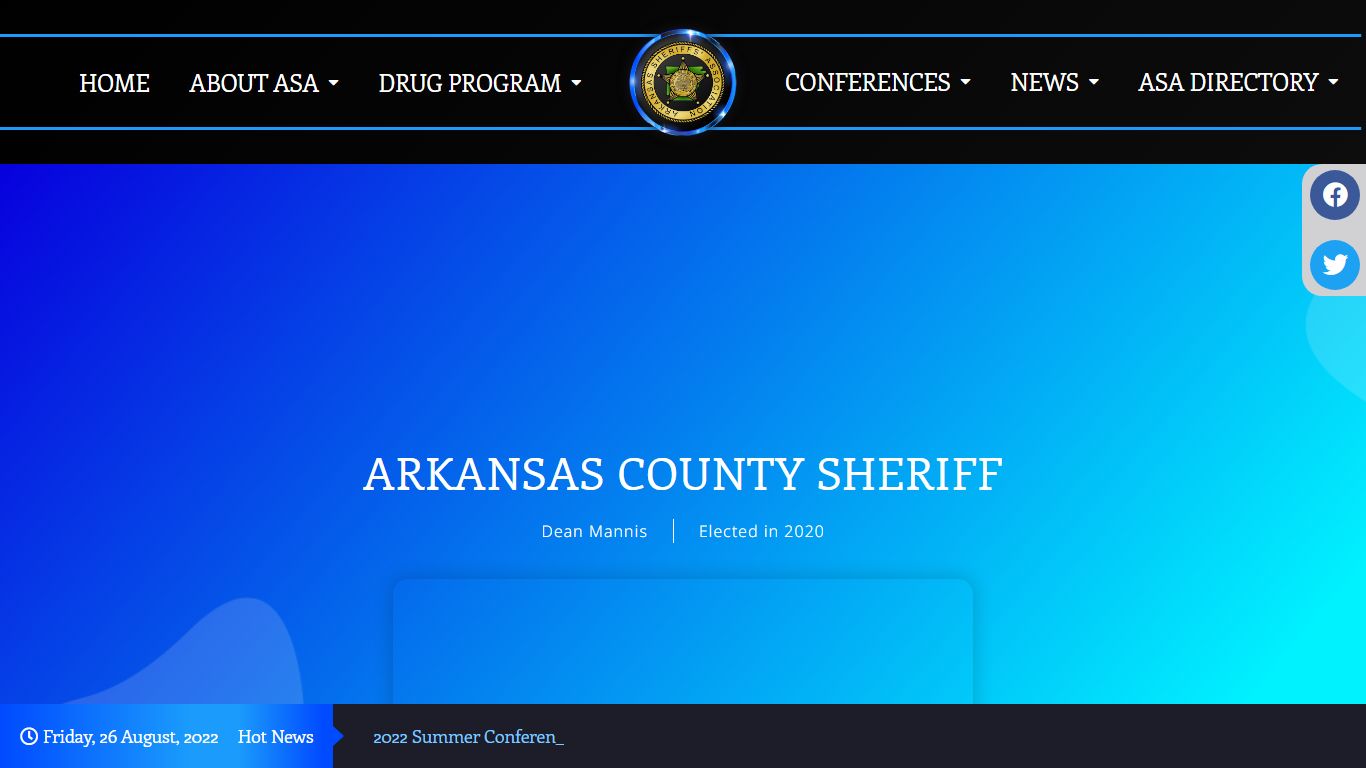 ARKANSAS COUNTY SHERIFF – Arkansas Sheriff Association